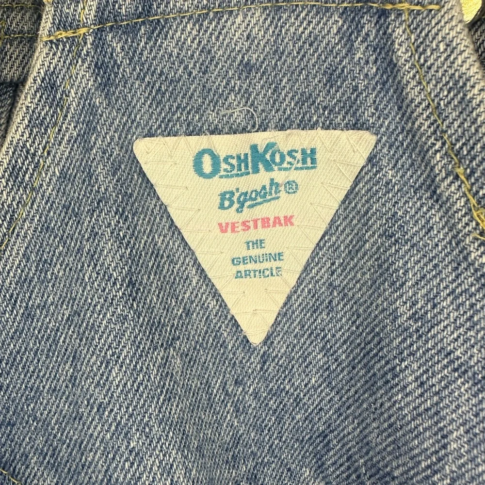 Vintage Paper Tag OshKosh Bgosh Shortalls. 4T see measurements. 100% Cotton